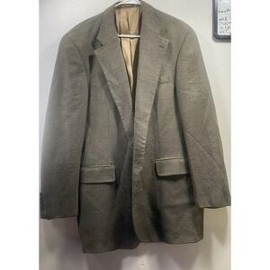 Vintage 1980's Polo Ralph Lauren Silk Wool Blazer‎ 44T Houndstooth